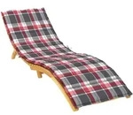 vidaXL Sonnenliegen-Auflage Rot Karomuster 200x60x4 cm Stoff