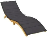vidaXL Sonnenliegen-Auflage Schwarz 200x60x4 cm Stoff