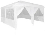 vidaXL Party-Zelt Wei&szlig; 400 x 400 x 266 cm Polyethylen