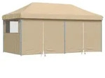 vidaXL Partyzelt Faltbar Pop-Up mit 4 Seitenteilen Beige