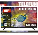 Telefunken D65Q920B2CW QLED Fernseher 65 Zoll Smart TV VIDAA 4K UHD HDR Dolby Vision,