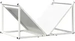 vidaXL Brennholzregal Wei&szlig; 70x43x34,5 cm Kaltgewalzter Stahl