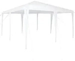 vidaXL Party-Zelt Wei&szlig; 400 x 400 x 266 cm Polyethylen und Stahl