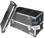 HMF 14660-02 Alu Werkzeugkoffer leer, 2 Etagen, 44 x 32,5 x 24 cm, Schwarz