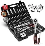 MONZANA&reg; Werkzeugset 94 teilig Chrom-Vanadium-Stahl inkl. Arbeitshandschuhe