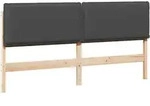 vidaXL Gepolstertes Kopfteil Nat&uuml;rlich und Dunkelgrau 180 cm