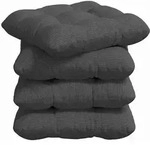 vidaXL Sitzkissen 4 stk. Cordstoff Dunkelgrau 40 x 40 cm