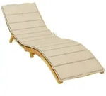 vidaXL Sonnenliegen-Auflage Beige 200x70x4 cm Stoff