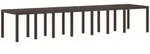 vidaXL Gartentisch Braun 400 x 100 x 73 cm Poly-Rattan