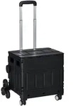 HOMCOM - Einkaufswagen - 52L x 48B x 100H cm - schwarz
