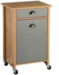 KESPER K&uuml;chenwagen inkl. Abfalleimer, oak, FSC 79x50x37cm