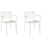Sesseln Wind garbar Kunststoff Wei&szlig; (2er Set)