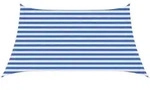 vidaXL Sonnensegel 3 / 4 x 2 m HDPE Rechteckig Blau und Wei&szlig;