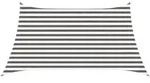 vidaXL Sonnensegel 3 / 4 x 2 m HDPE Rechteckig Hellgrau und Wei&szlig;