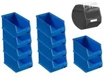 PROREGAL 10x Blaue Sichtlagerbox 3.0 mit Abdeckung | HxBxT 12,5x14,5x23,5cm | 2,8