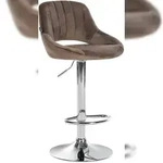 CLP Barhocker Milet Samt braun/chrom
