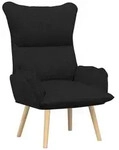 vidaXL Sessel Schwarz 69 x 74 x 93 cm Stoff und Sperrholz