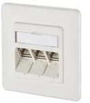 Metz Connect Anschlussdose, Cat.6A TN E-DATmod-3UP-rws 1309131002-E-90