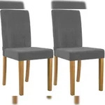 CLP 2er Set Esszimmerstuhl Ina Cord grau/antik-hell