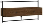 vidaXL TV-Wandschrank Braun Eiche 100,5x30x51 cm Holzwerkstoff