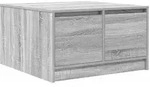 vidaXL Couchtisch mit Schubladen Grau Sonoma 70,5x70x40 cm