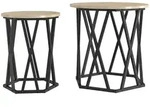 vidaXL Couchtisch 2 pcs Sonoma-Eiche Ingenieure Holz und Stahl