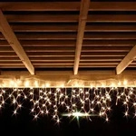 Mojawo 120er LED Lichtervorhang Innen und Au&szlig;en warmwei&szlig;