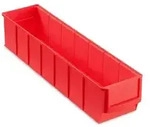 PROREGAL Rote Industriebox 400 S | HxBxT 8,1x9,1x40cm | 2,2 Liter|...