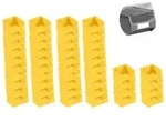 PROREGAL 48x Gelbe Sichtlagerbox 1.0 mit Abdeckung | HxBxT 6x10x10cm | 0,4...