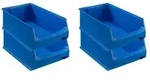 PROREGAL 4x Blaue Sichtlagerbox 5.0 | HxBxT 20x30x50cm | 21,8 Liter 