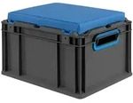 PROREGAL Eurobox NextGen Seat Box Blau, HxBxT 26,5x30x40cm, 20 Liter, Griffe...