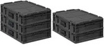 PROREGAL SuperSparSet 5x Eurobox NextGen Portable, HxBxT 13,5x40x60cm, 23 Liter,