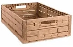 PROREGAL Klappbox Active Lock Holzdekor, HxBxT 16,5x40x60cm,Braun, 33,2 Liter,...