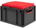 PROREGAL Eurobox NextGen Seat Box Rot, HxBxT 26,5x30x40cm, 20 Liter, Griffe offen,