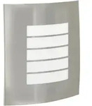 vidaXL Au&szlig;enwandleuchte Silber 23.5 x 10.5 x 26 cm Edelstahl