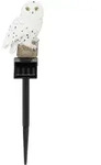 Haushalt International HI LED-Solar-Gartenleuchte Eule Wei&szlig;