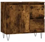 vidaXL Badschrank R&auml;uchereiche 65x33x60 cm Holzwerkstoff