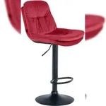 CLP Barhocker Laurel Samt rot/Metall matt schwarz