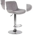 CLP Barhocker Lentini Samt grau/chrom