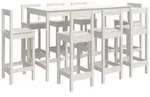 vidaXL 9-tlg. Bar-Set Wei&szlig; Massivholz Kiefer