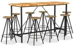 vidaXL 9-tlg. Bar-Set Massivholz Akazie und Altholz