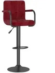 vidaXL Barhocker Weinrot Samt