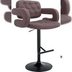 CLP Barhocker Dublin Stoff braun/schwarz