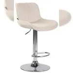 CLP Barhocker Lentini Samt creme/chrom