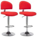 vidaXL Barhocker 2 Stk. Rot Kunstleder