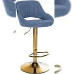 CLP Barhocker Milet Stoff blau/gold
