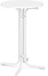 Royal Catering Stehtisch - &Oslash; 70 cm - klappbar - wei&szlig; -