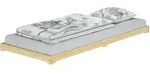 Erst-Holz Schmales G&auml;stebett extra niedrig Kiefer lackiert 80x190 Zubeh&ouml;r...
