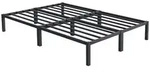 ML-Design Metallbett 140x200 cm Anthrazit | Stahlrahmen mit Lattenrost, robustes