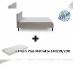 Aileenstore Polsterbett mit Matratze 140x200 Bettgestell Bett Doppelbett mit...